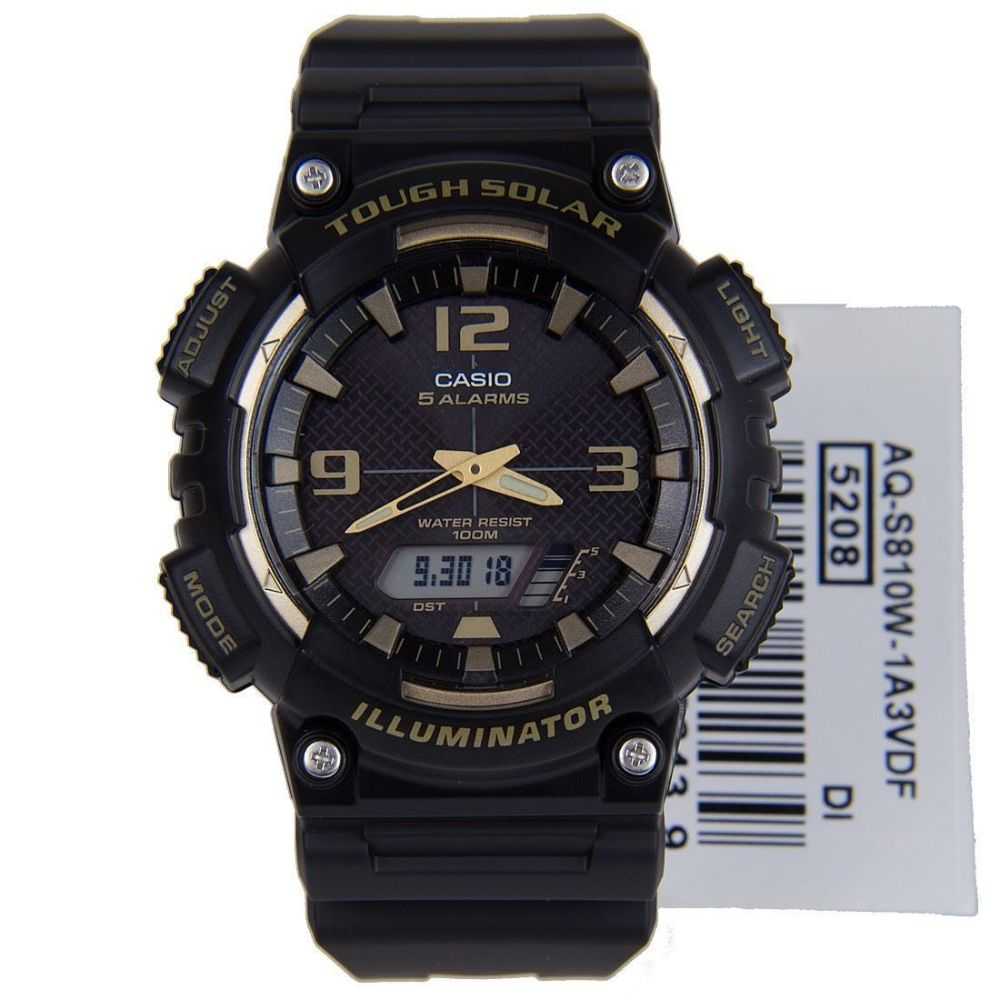 CASIO GENERAL AQ-S810W-1A3VDF SOLAR DIGITAL BLACK RESIN UNISEX'S WATCH - H2 Hub Watches