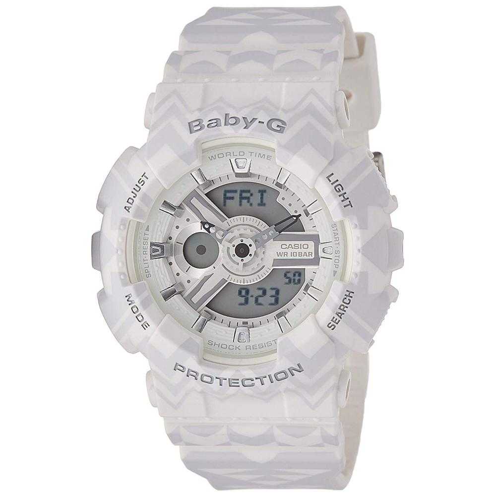 CASIO BABY-G BA-110TP-7ADR DIGITAL QUARTZ WHITE RESIN WOMEN'S WATCH - H2 Hub Watches