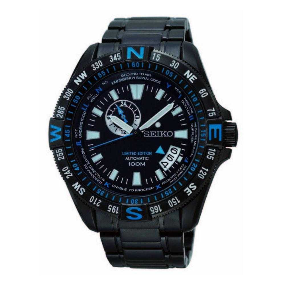 SEIKO 5 SUPERIOR SSA115K1 AUTOMATIC STAINLESS STEEL MEN'S BLACK WATCH - H2 Hub Watches