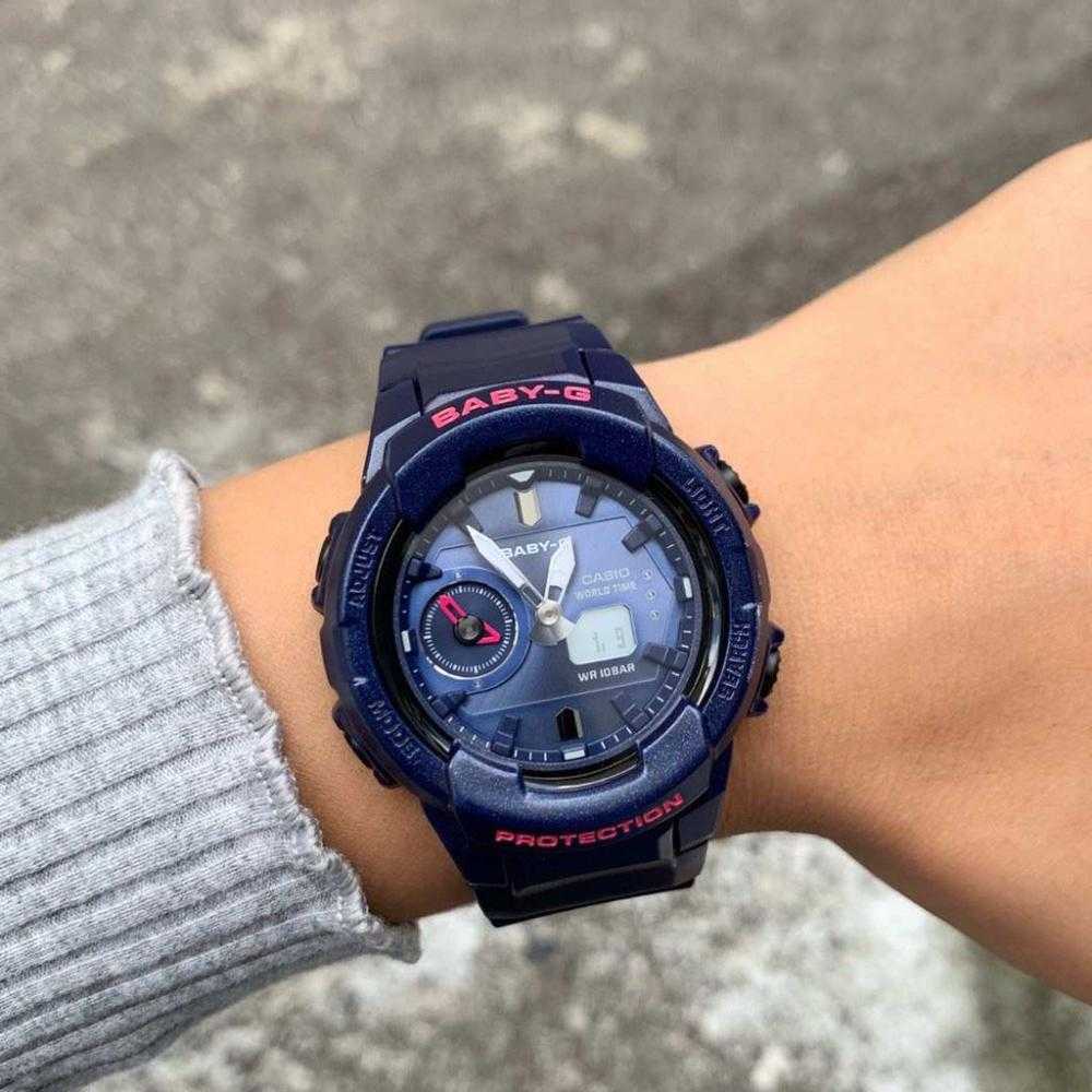 CASIO BABY G BGA 230S 2ADR DIGITAL QUARTZ BLUE RESIN WOMEN S WATCH H2 Hub