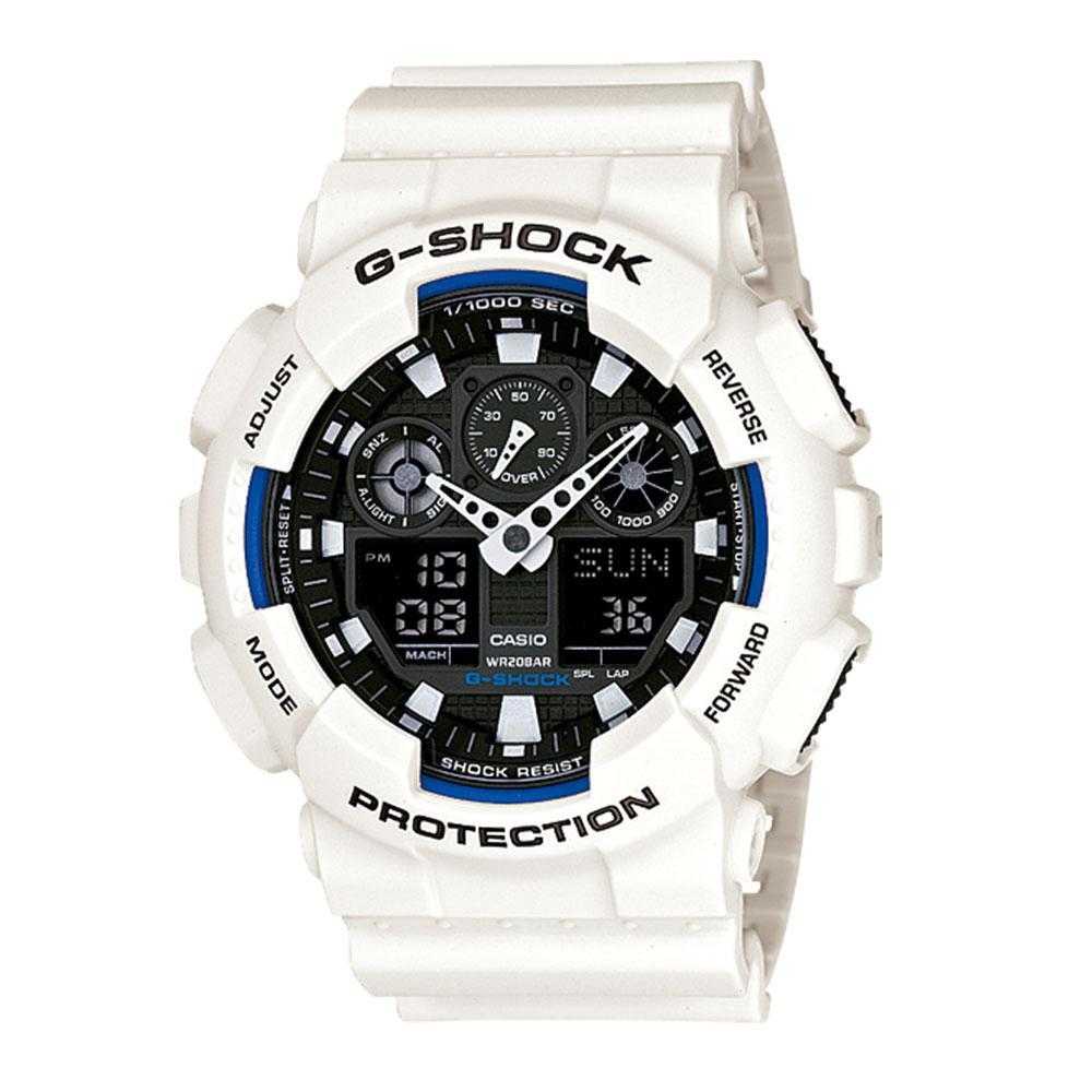 CASIO G-SHOCK GA-100B-7ADR DIGITAL QUARTZ WHITE RESIN MEN'S WATCH - H2 Hub Watches