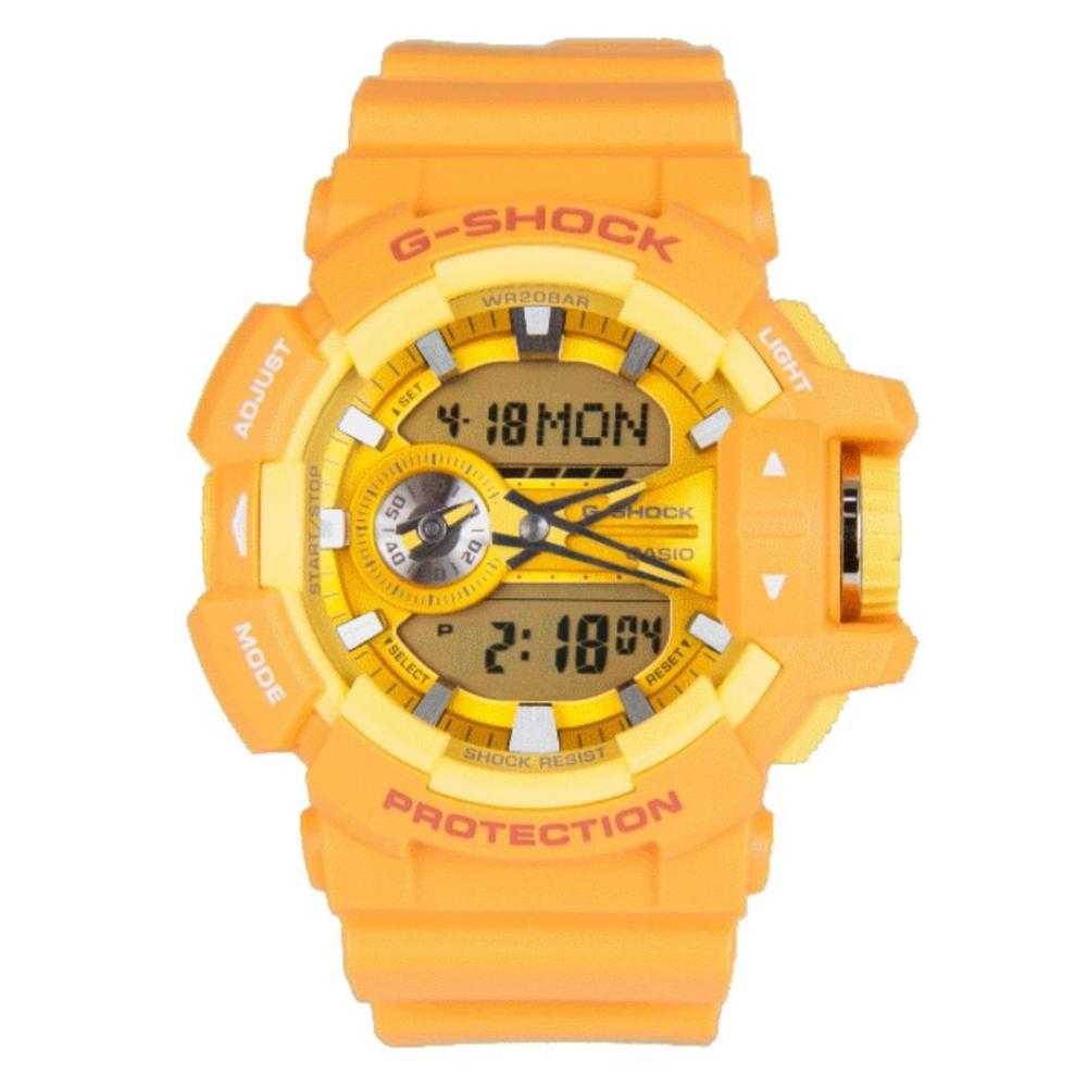 CASIO G-SHOCK GA-400A-9ADR DIGITAL QUARTZ YELLOW RESIN MEN'S WATCH - H2 Hub Watches