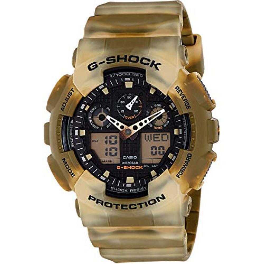 CASIO G-SHOCK GA-100MM-5ADR DIGITAL QUARTZ BROWN RESIN MEN'S WATCH - H2 Hub Watches