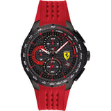 FERRARI SCUDERIA PISTA 0830727 RUBBER RED STRAP MEN'S WATCH
