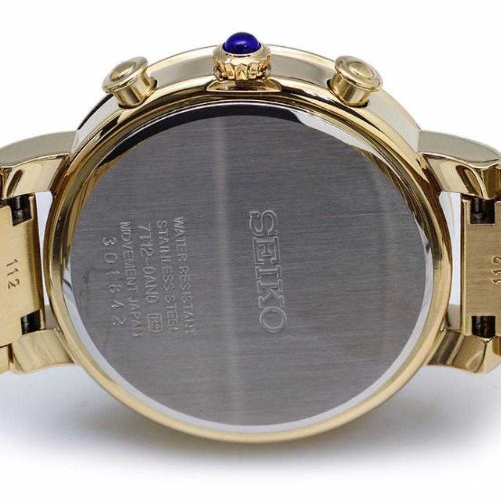 SEIKO GENERAL SRW014P1 CHRONOGRAPH STAINLESS STEEL WOMEN'S GOLD WATCH - H2 Hub Watches