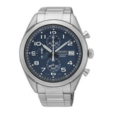 SEIKO GENERAL SSB267P1 CHRONOGRAPH STAINLESS STEEL MEN'S SILVER WATCH - H2 Hub Watches