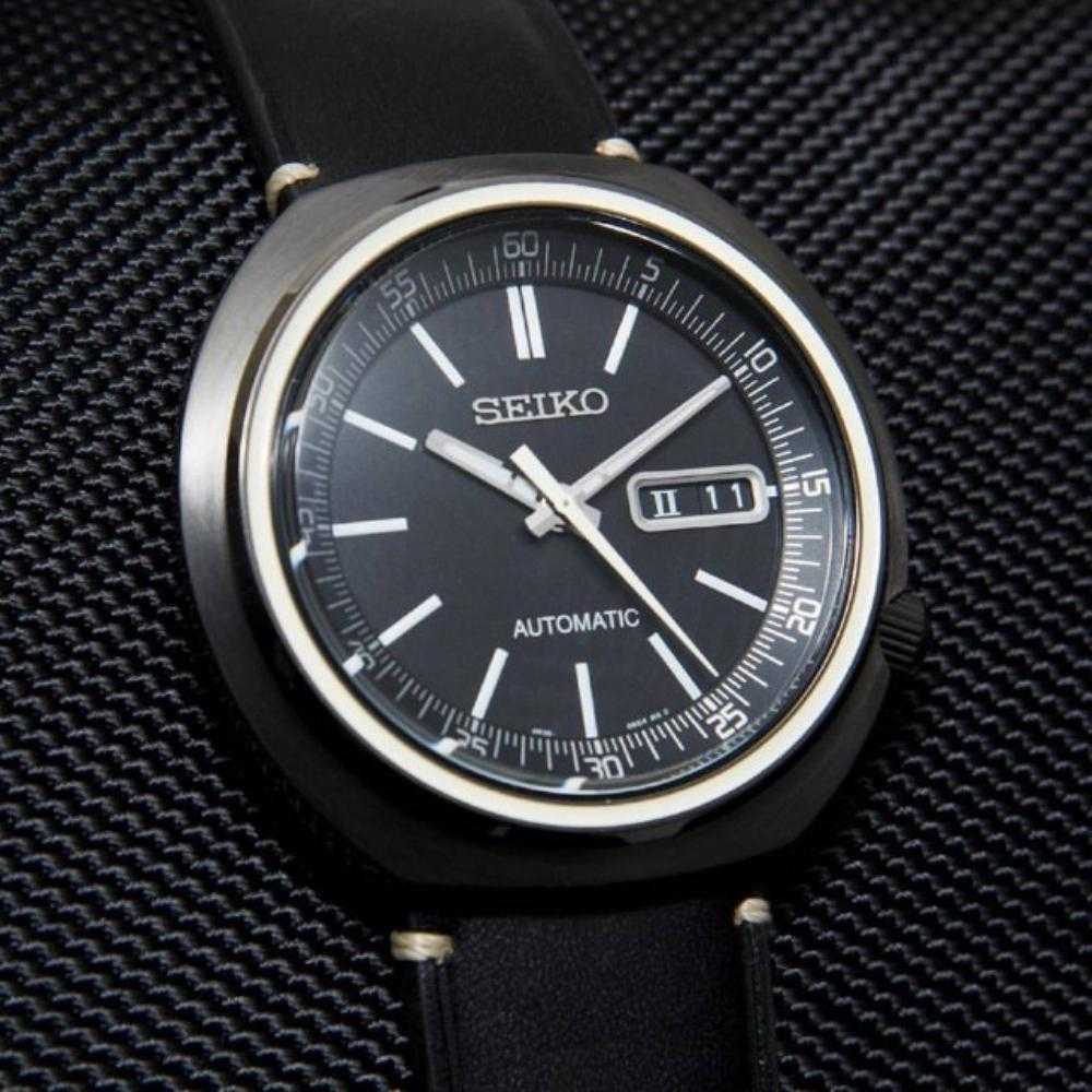 SEIKO GENERAL RECRAFT SRPC15K1 AUTOMATIC MEN S BLACK LEATHER STRAP WAT H2 Hub