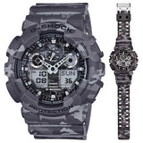 CASIO G-SHOCK GA-100CM-8ADR DIGITAL QUARTZ GREY CAMO RESIN MEN'S WATCH - H2 Hub Watches