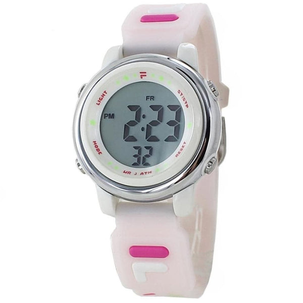 Fila Digital Pink Silicone Strap Women Watch 38-218-003
