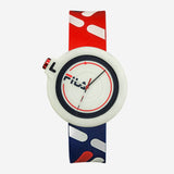 Fila Analog Quartz White Dial With Multicolor Silicone Strap Unisex Watch 38-6081-003