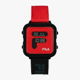 Fila Digital Red Nylon/Silicon Strap Unisex Watch 38-6088-103