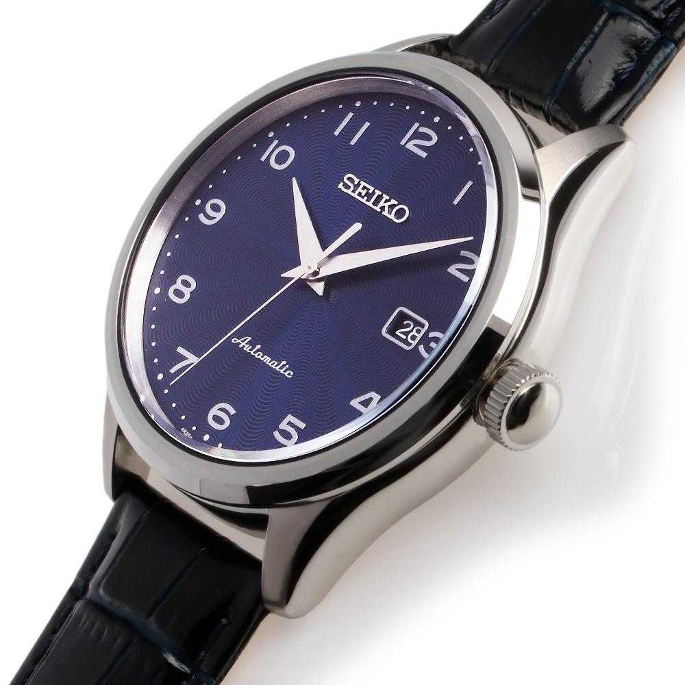 SEIKO GENERAL SRPC21K1 AUTOMATIC MEN'S BLUE LEATHER STRAP WATCH - H2 Hub Watches