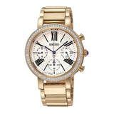 SEIKO GENERAL SRW014P1 CHRONOGRAPH STAINLESS STEEL WOMEN'S GOLD WATCH - H2 Hub Watches