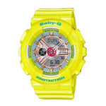 CASIO BABY-G BA-110CA-9ADR DIGITAL QUARTZ YELLOW RESIN WOMEN'S WATCH - H2 Hub Watches