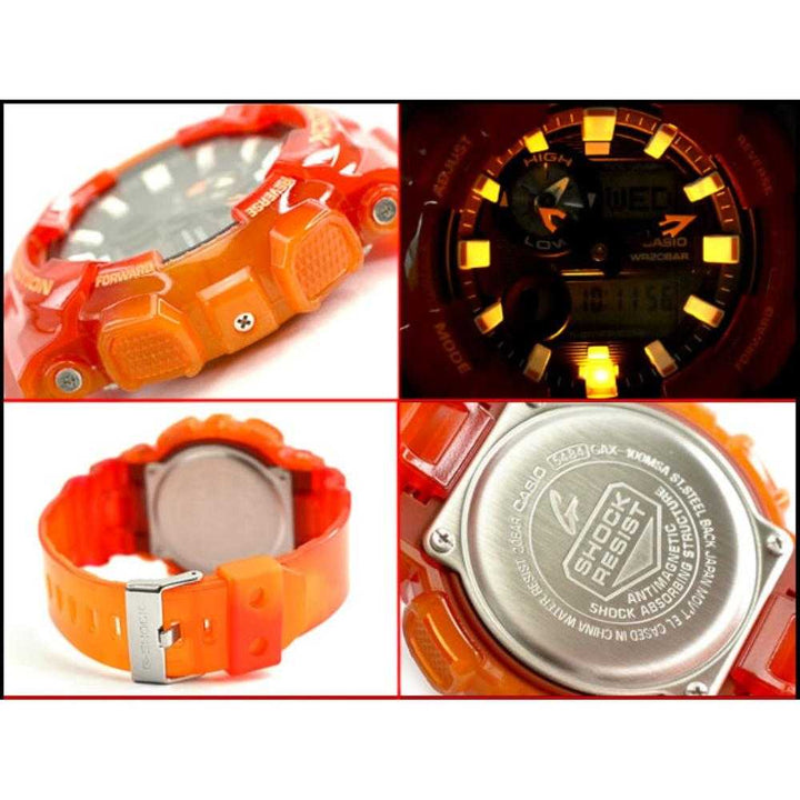 CASIO G-SHOCK GAX-100MSA-4ADR G-LIDE DIGITAL QUARTZ ORANGE RESIN UNISEX'S WATCH - H2 Hub Watches