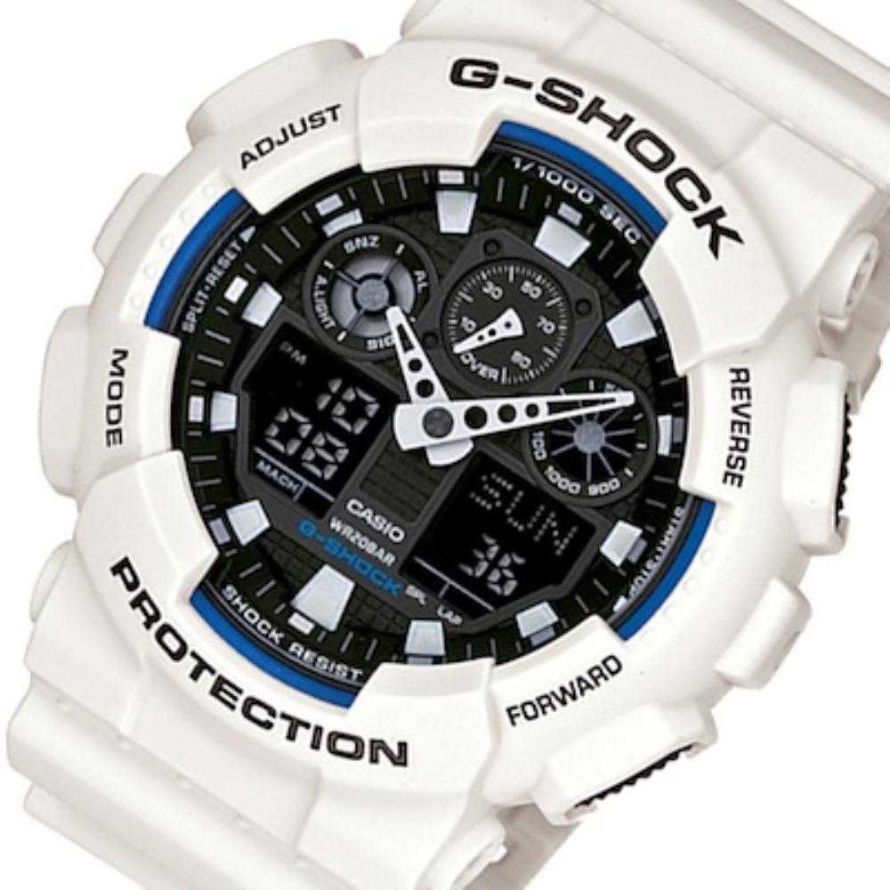 CASIO G-SHOCK GA-100B-7ADR DIGITAL QUARTZ WHITE RESIN MEN'S WATCH - H2 Hub Watches