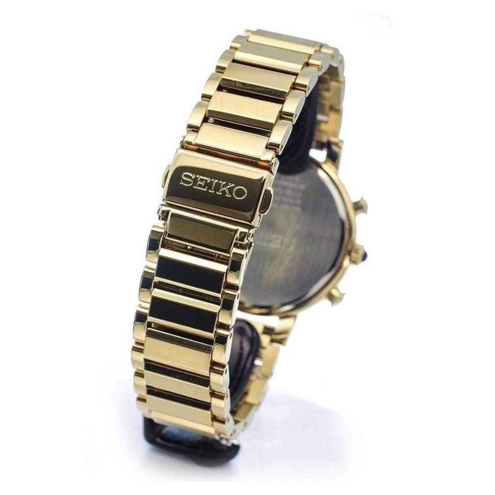 SEIKO GENERAL SRW014P1 CHRONOGRAPH STAINLESS STEEL WOMEN'S GOLD WATCH - H2 Hub Watches