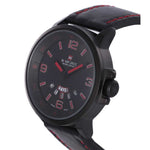 NAVIFORCE NF9028 B/B/R BLACK LEATHER MEN'S WATCH - H2 Hub Watches