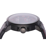NAVIFORCE NF9028 B/B/R BLACK LEATHER MEN'S WATCH - H2 Hub Watches
