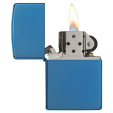 CLASSIC HIGH POLISH BLUE ZIPPO LOGO LIGHTER #20446