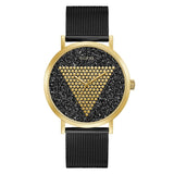 GUESS GOLD TONE CASE BLACK GW0049G2 STAINLESS STEEL MEN'S WATCH