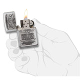 ZIPPO JIM BEAM HIGH POLISH CHROME LIGHTER EMBLEM ATTACHED #250JB/928