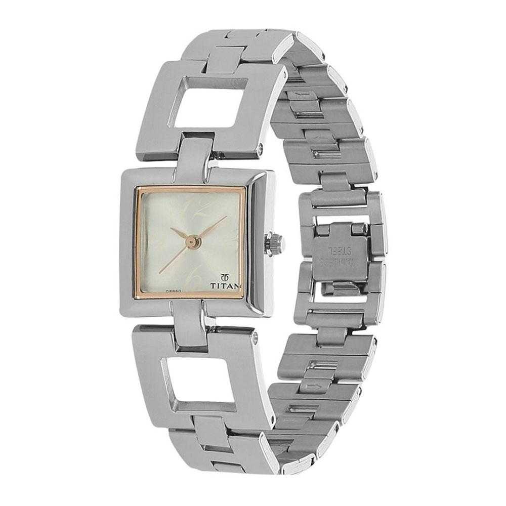 TITAN TAGGED SILVER DIAL 2484SM01 WOMEN'S WATCH - H2 Hub Watches