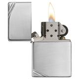 ZIPPO HIGH POLISH CHROME LIGHTER VINTAGE WITH SLASHES #260