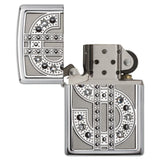 ZIPPO CLASSIC LIGHTER SWAROVSKI CRYSTAL BLING EMBLEM #20904