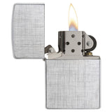 ZIPPO CLASSIC LINEN WEAVE CHROME LIGHTER #28181