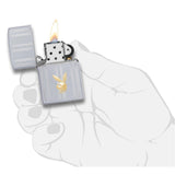 ZIPPO SATIN CHROME PLAYBOY BUNNY LIGHTER #29777