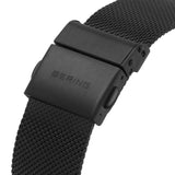 BERING 33441-102 CHRONOGRAPH BRUSHED SILVER BLACK  MESH BRACELET MEN'S WATCH