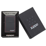 CLASSIC BLACK AND RED ZIPPO LIGHTER #218ZB