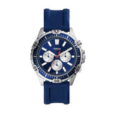 FOSSIL FS5709 GARRETT CHRONOGRAPH NAVY SILICONE MEN'S WATCH
