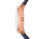 FOSSIL GABBY THREE-HAND DATE NAVY LEATHER WATCH ES5116