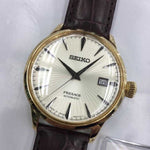 SEIKO PRESAGE SRPB44J1 AUTOMATIC MEN'S BROWN LEATHER STRAP WATCH - H2 Hub Watches