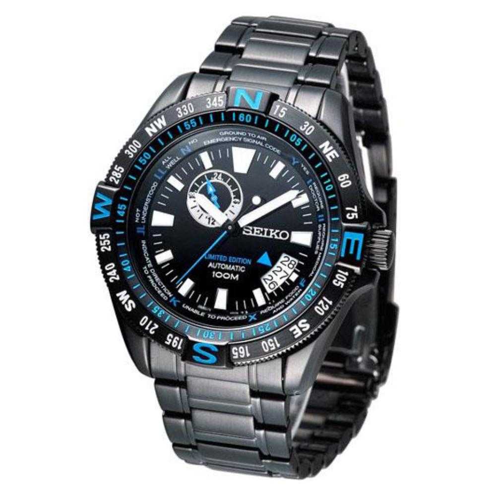 SEIKO 5 SUPERIOR SSA115K1 AUTOMATIC STAINLESS STEEL MEN'S BLACK WATCH - H2 Hub Watches