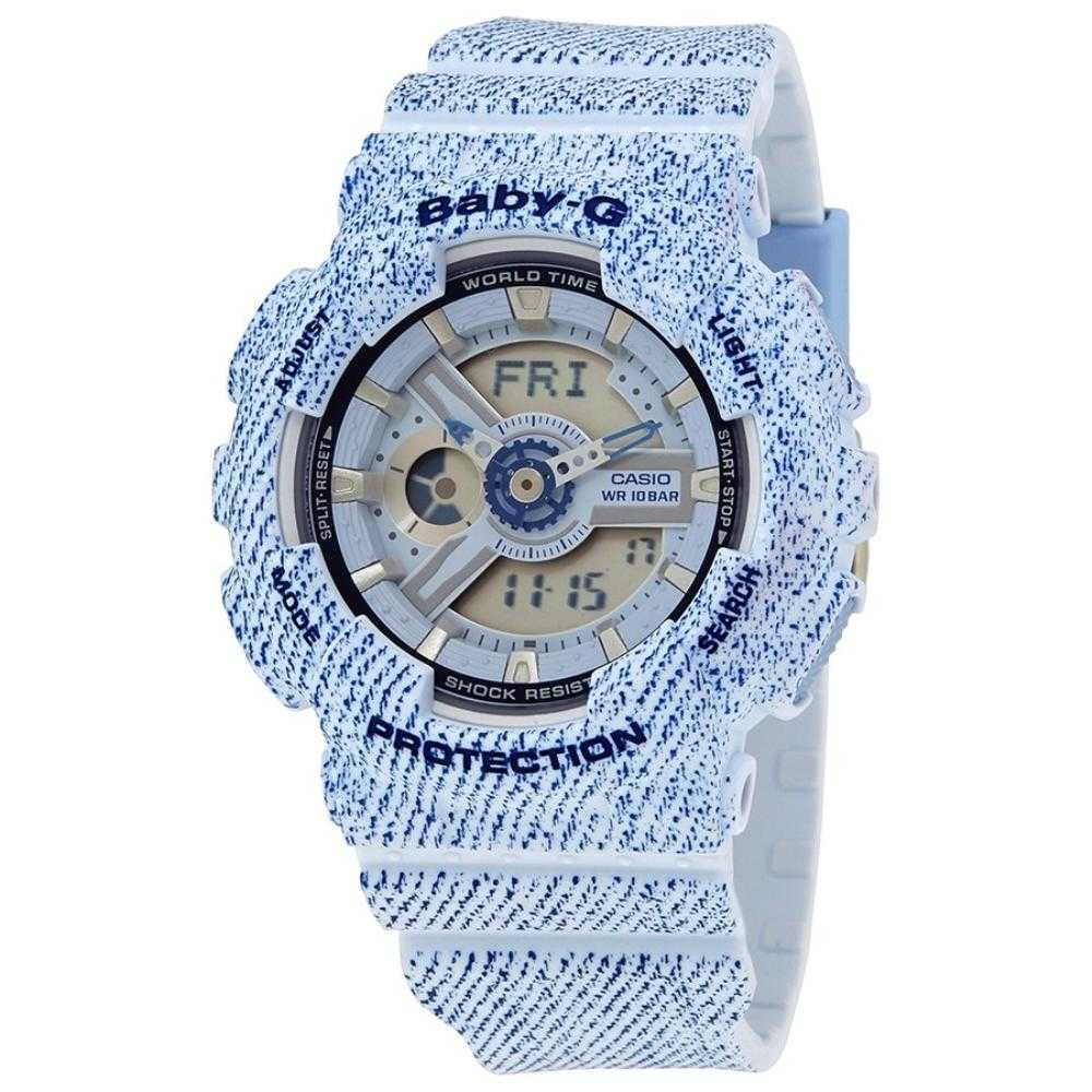 CASIO BABY-G BA-110DC-2A3DR DIGITAL QUARTZ BLUE RESIN WOMEN'S WATCH - H2 Hub Watches