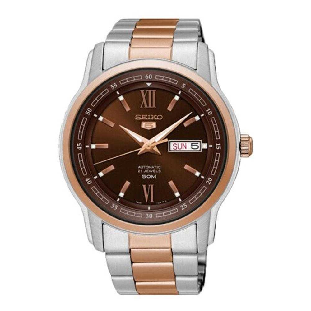 SEIKO 5 CLASSIC SNKP18K1 AUTOMATIC STAINLESS STEEL MEN'S TWO TONE WATCH - H2 Hub Watches