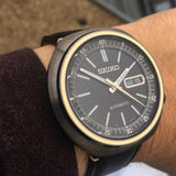 SEIKO GENERAL RECRAFT SRPC15K1 AUTOMATIC MEN'S BLACK LEATHER STRAP WATCH - H2 Hub Watches