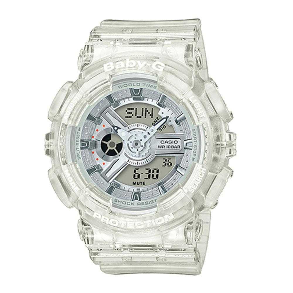 CASIO BABY-G BA-110CR-7ADR DIGITAL QUARTZ WHITE RESIN WOMEN'S WATCH - H2 Hub Watches