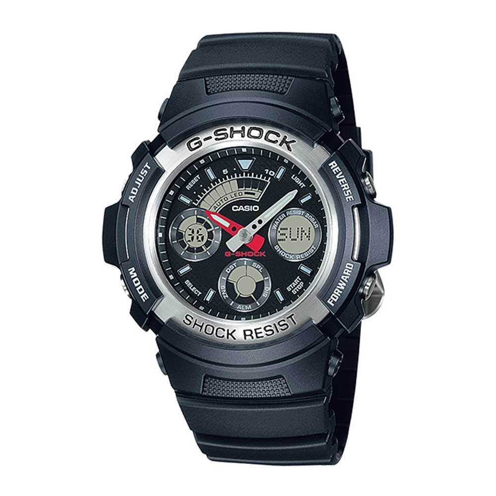 CASIO G-SHOCK AW-590-1ADR DIGITAL QUARTZ BLACK RESIN MEN'S WATCH - H2 Hub Watches