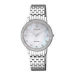 CITIZEN EX1480-82D ECO-DRIVE SILVER STAINLESS STEEL WOMEN'S WATCH - H2 Hub Watches
