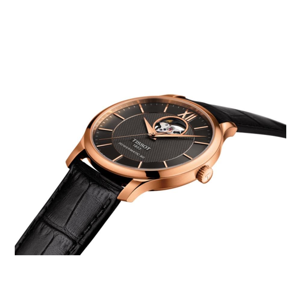 TISSOT T0639073606800 TRADITION POWERMATIC 80 OPEN HEART MEN'S WATCH - H2 Hub Watches