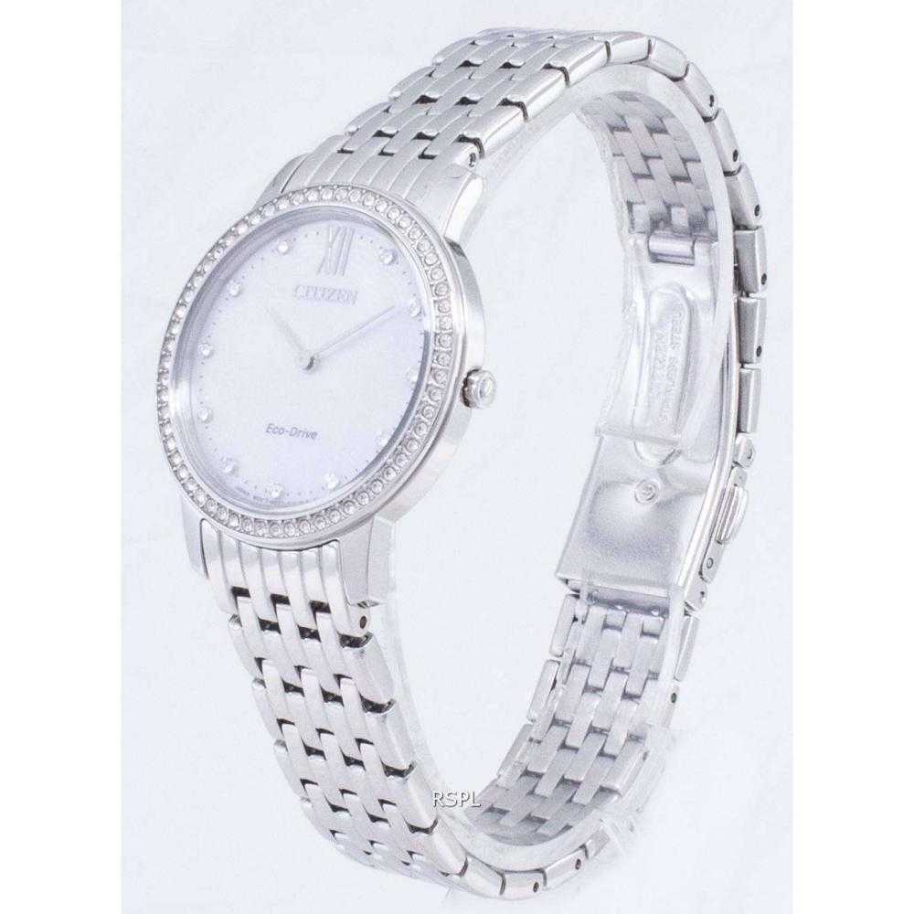 CITIZEN EX1480-82D ECO-DRIVE SILVER STAINLESS STEEL WOMEN'S WATCH - H2 Hub Watches