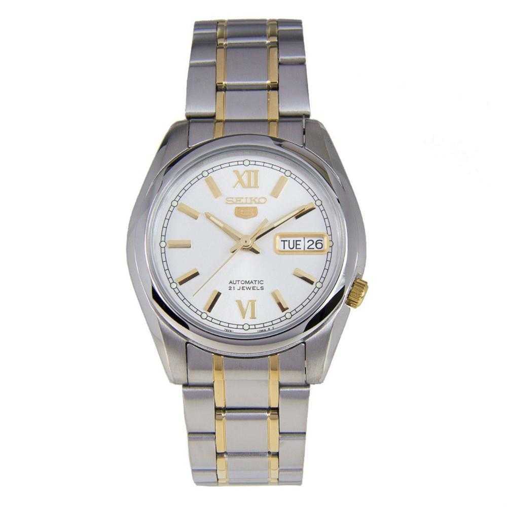 SEIKO 5 SNKL57K1 AUTOMATIC STAINLESS STEEL MEN'S TWO TONE WATCH - H2 Hub Watches