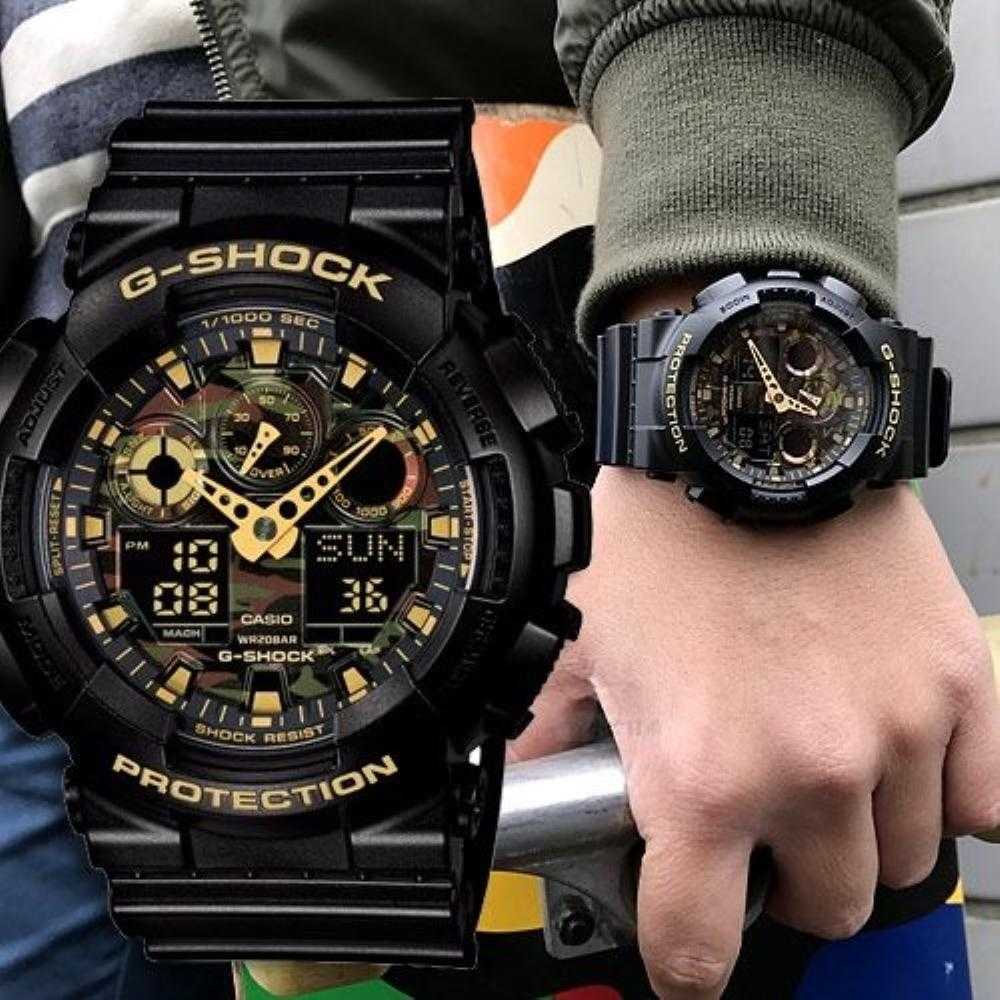 CASIO G-SHOCK GA-100CF-1A9DR DIGITAL QUARTZ BLACK RESIN MEN'S WATCH - H2 Hub Watches