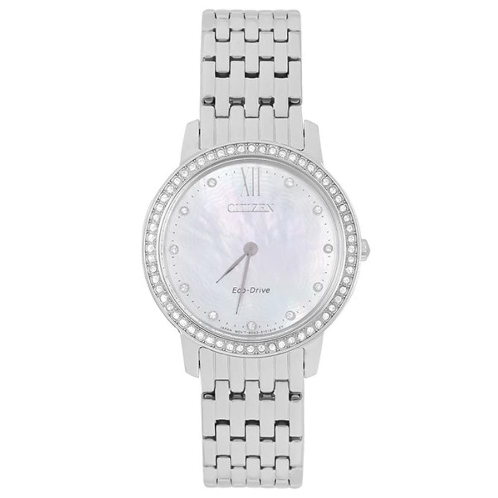 CITIZEN EX1480-82D ECO-DRIVE SILVER STAINLESS STEEL WOMEN'S WATCH - H2 Hub Watches
