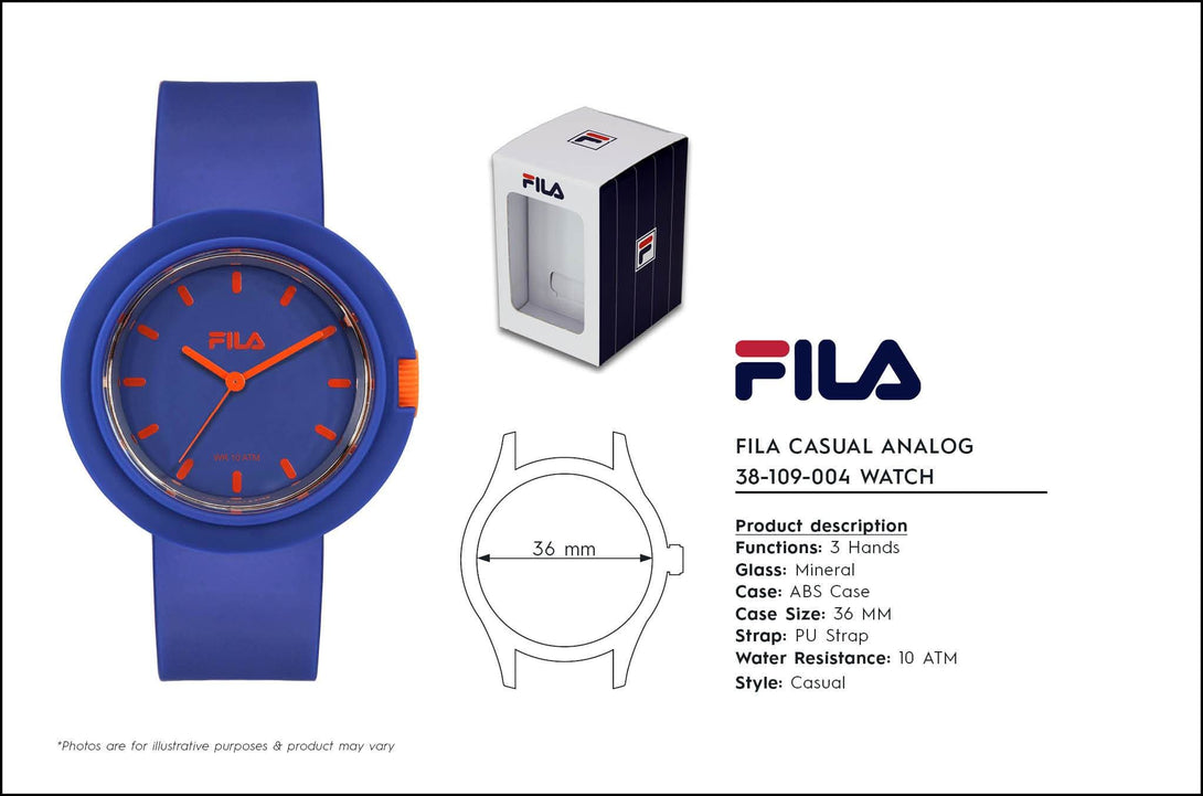FILA ANALOG QUARTZ 38-109-004 UNISEX'S WATCH - H2 Hub Watches