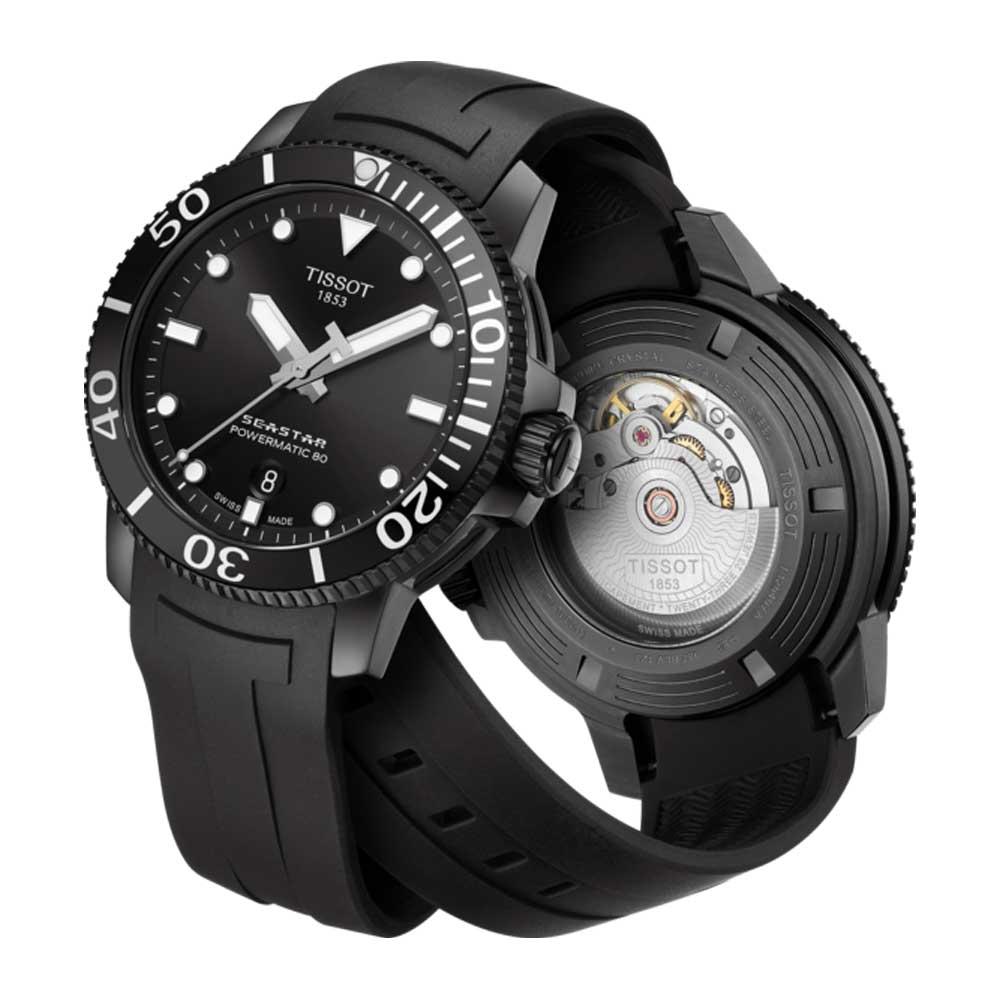 TISSOT T1204073705100 SEASTAR 1000 POWERMATIC 80 MEN'S WATCH - H2 Hub Watches